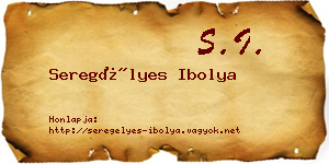 Seregélyes Ibolya névjegykártya